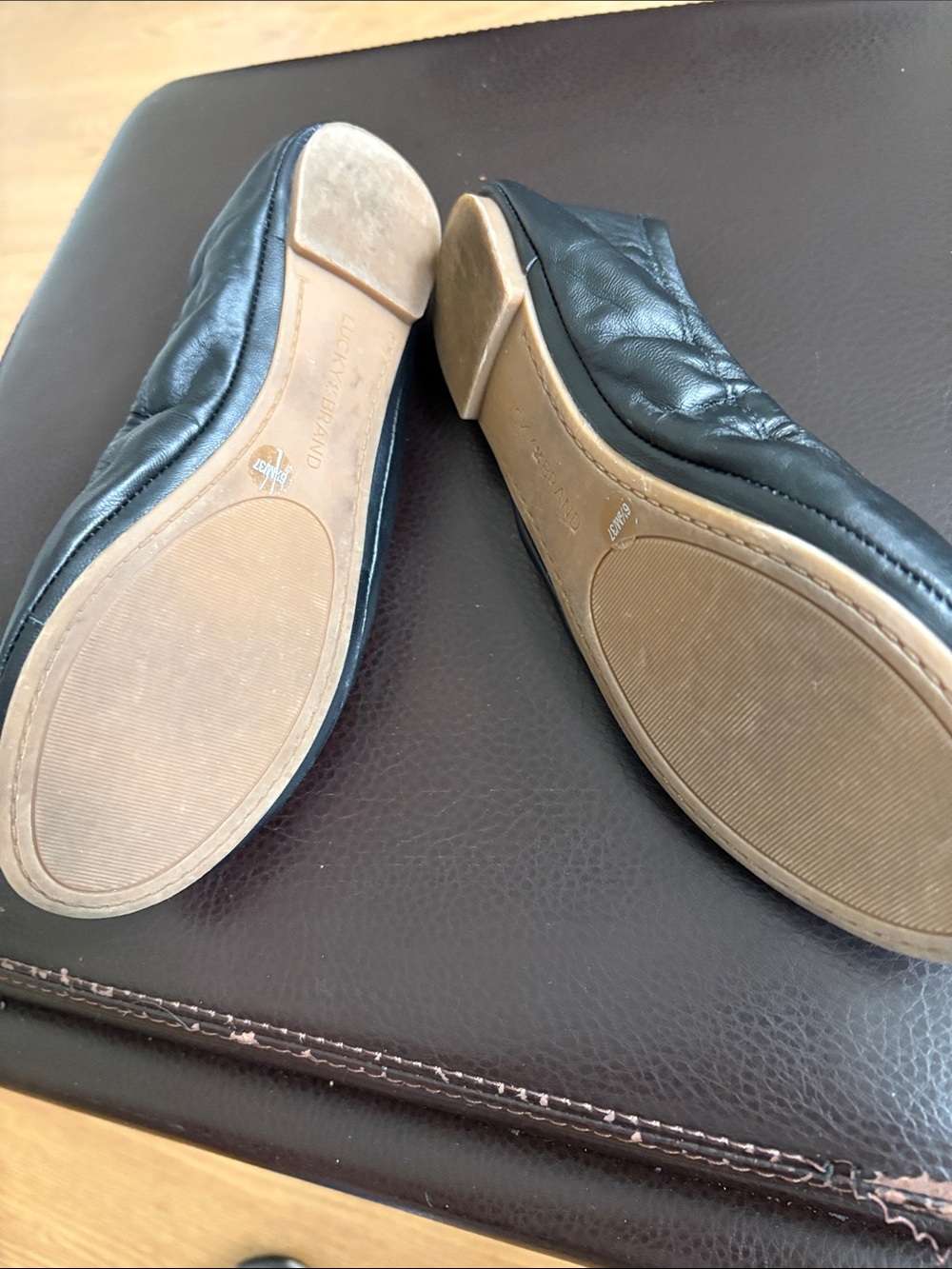 Lucky Brand Black Leather Ballet Flats - Picture 5 of 5